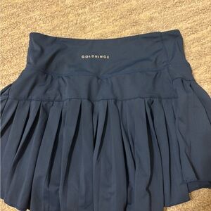 Goldhinge Blue Pleated Skirt